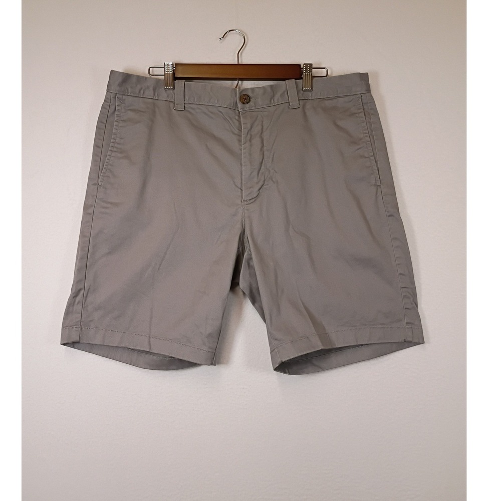 Classic Preppy J.Crew Mens 36 Grey 9" Inseam Stretch Chino Shorts